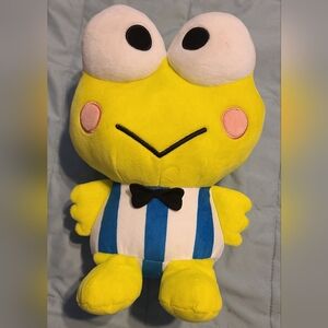 Sanrio Kero Kero Keroppi 11" Plush Blue Striped Shirt 2023